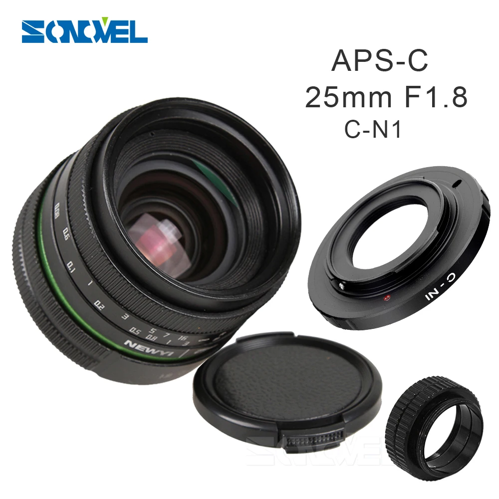25 мм F1.8 телефон объектив камеры + C адаптер макро кольца комплект для Nikon 1 AW1 S2 J4 V3 J3