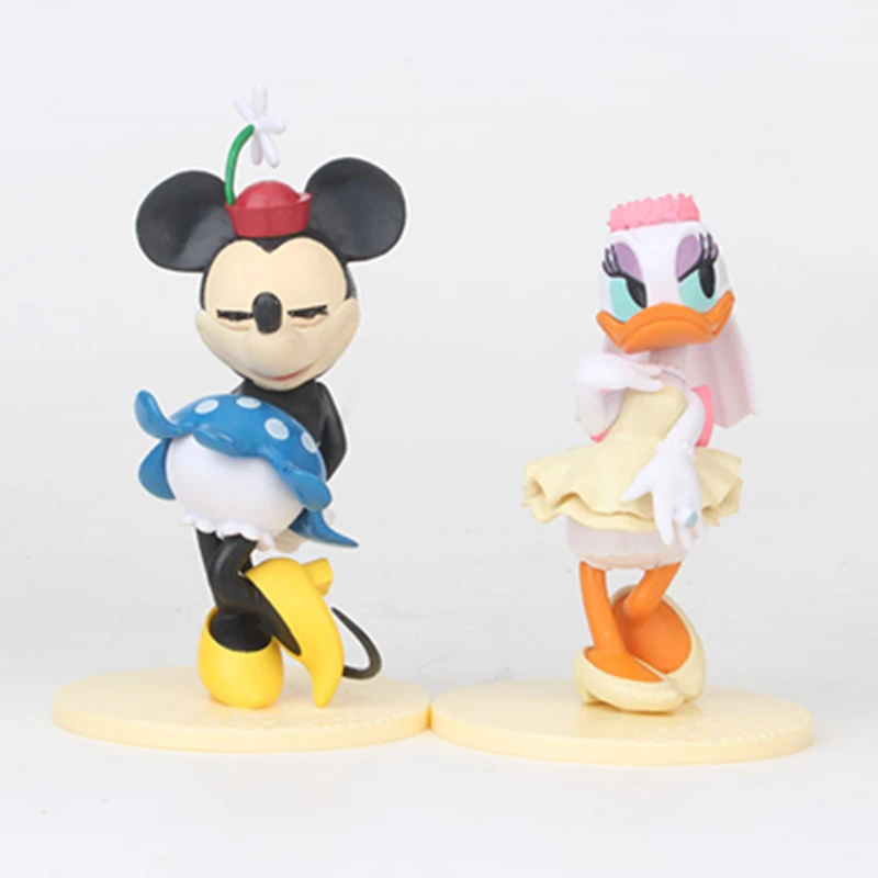 Disney new Hot 6 шт./компл. 12 см микки маус дональд дак минни мультфильм милые фигурки