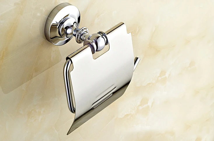 

Polished Chrome Brass Wall Mounted Bathroom Toilet Paper Roll Holder Bathroom Accessory mba804