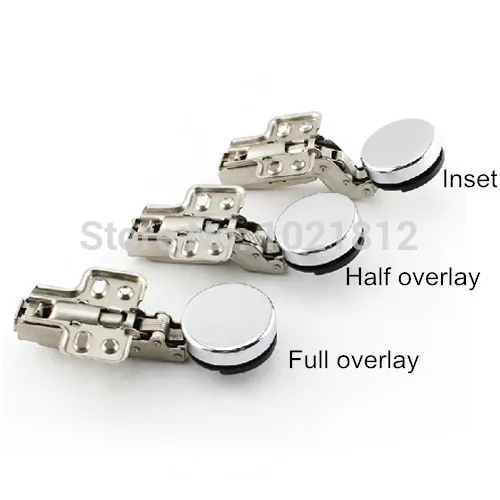 1 Пара Полный наложение Гидравлический Стекла Петель Дверь Кабинета Мягкое