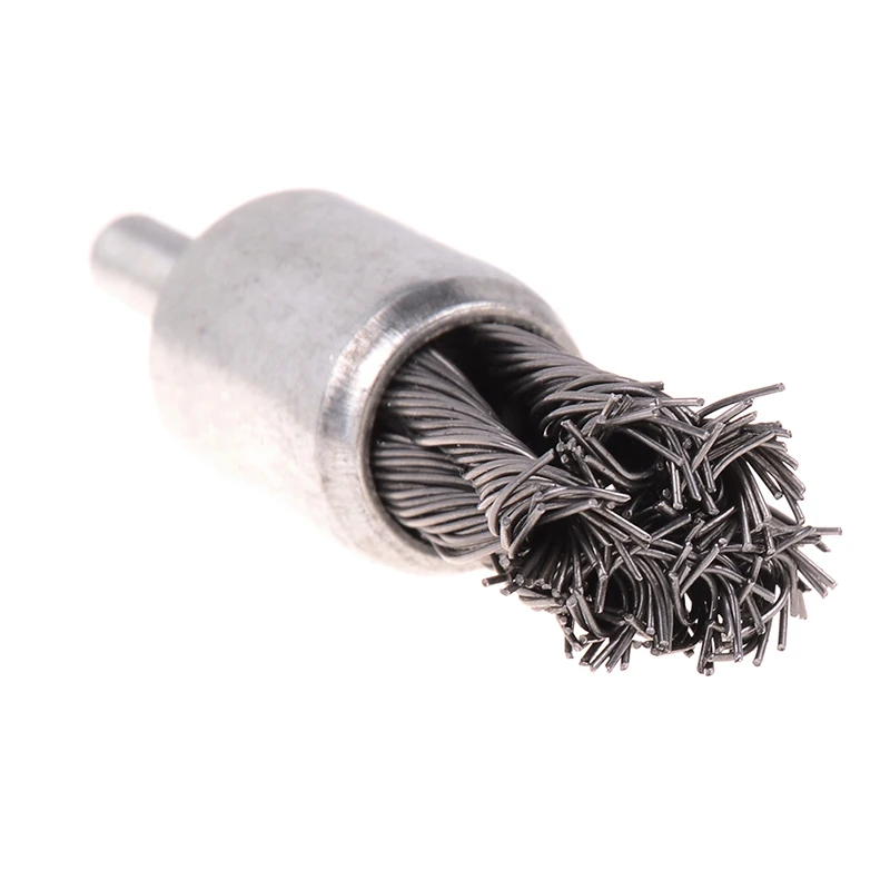 

1pc 6*20mm Wire Knot End Brush Stainless Steel With Shank For Die Grinder Or Drill High Quality