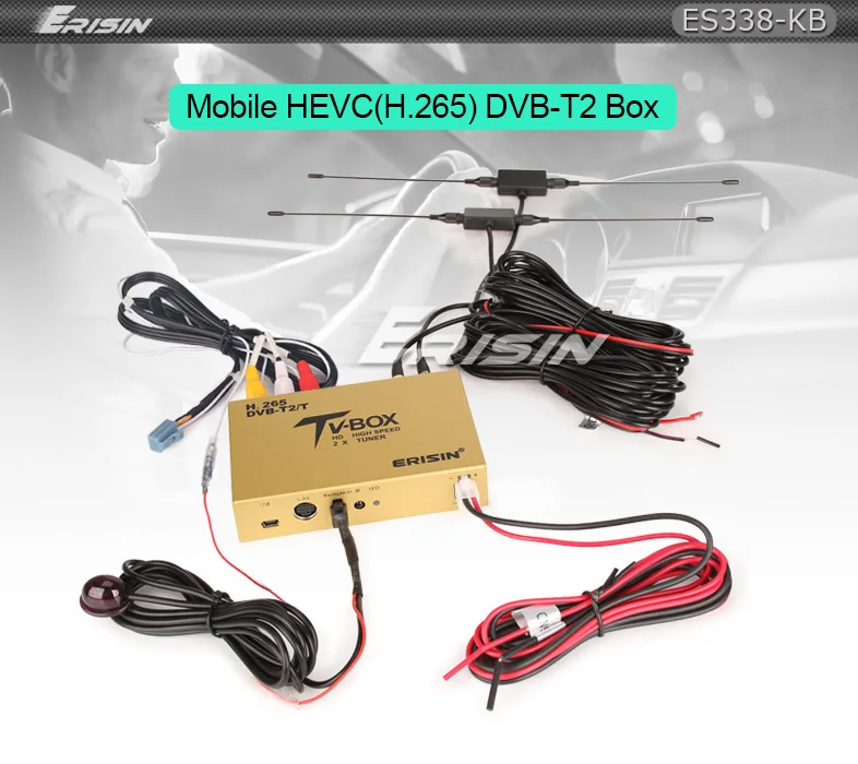 Erisin ES338 KB Car Mobile HDTV DVB T2 ресивер HEVC H.265 H.264 HDMI USB|ТВ-приемник для автомобилей| |