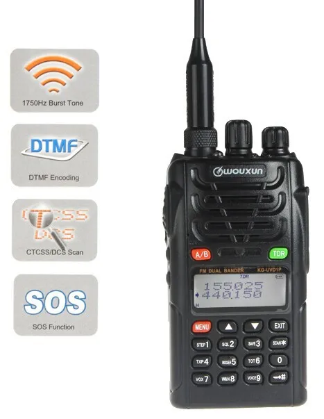 4 шт./лот VHF5W/UHF4W 128 канал двухчастотный двойной дисплей Ручной домофон WOUXUN KG-UVD1P