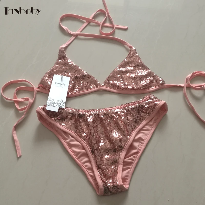 Пикантные блестки Купальники женские бикини 2017 новые Maillot De Bain пляжные