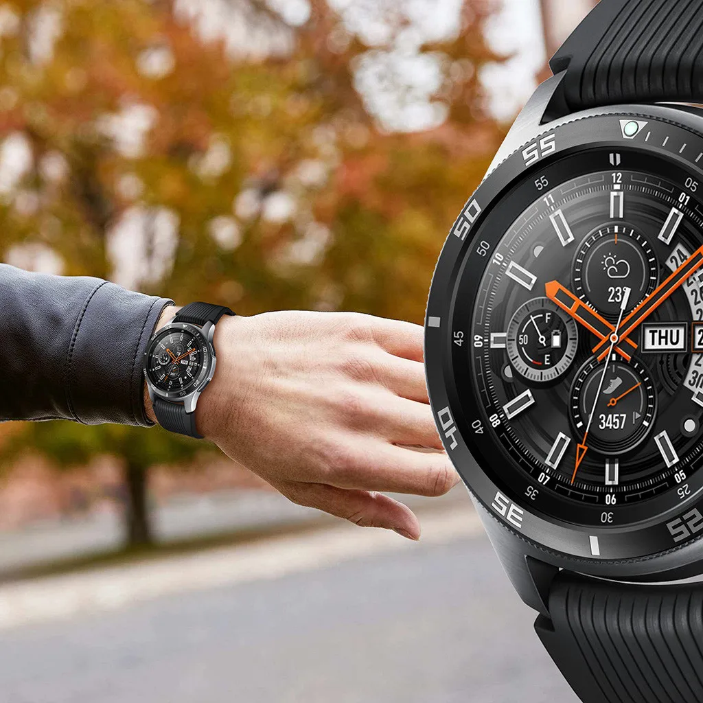 15 стилей 46 мм кольцо-ободок для часов samsung Galaxy watch для samsung gear S3 кольцо-ободок клейкое покрытие против царапин светящееся