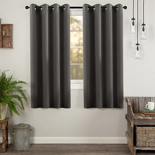 deep gray CDIY, однотонные Короткие шторы для гостиной, спальни, современные оконные шторы для кухни, затемненные шторы, портьеры для двери - Цвет: deep gray