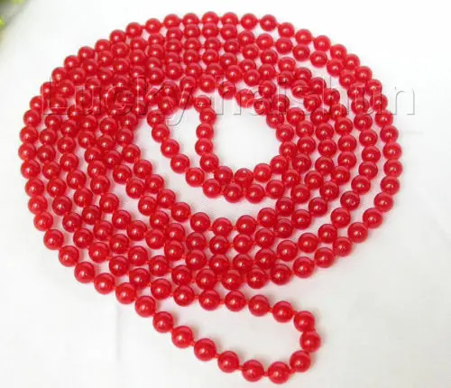 AAA 88 &quot8 мм круглое красное здоровое Нефритовое ожерелье из бисера j8043 ^ @