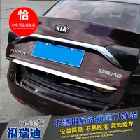 tailgate rear door bottom cover molding trim stainless steel back door trim car accessories for kia forte 2014 2016 car styling