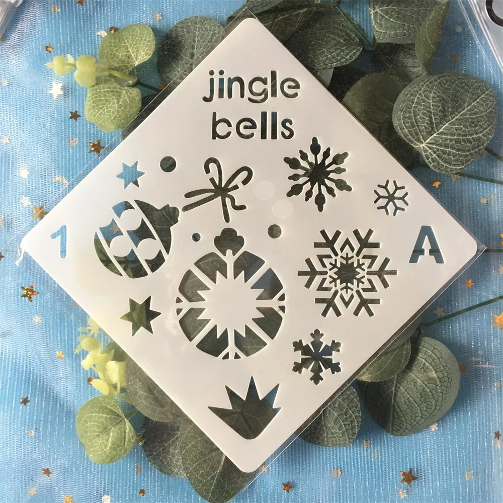 Новинка 13 см трафареты Jingle Bell для рождественских поделок слоев настенная