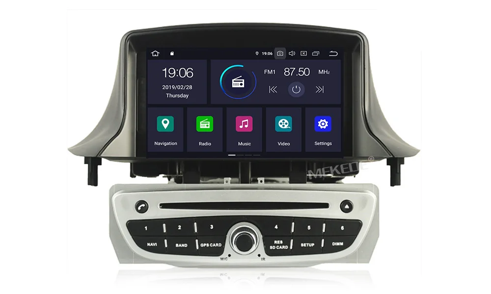 4+ 64G Автомобильный Android 9,0 Ca DVD gps плеер для Renault Megane 3 Fluence 2009- с GsP навигацией Радио стерео BT Wifi