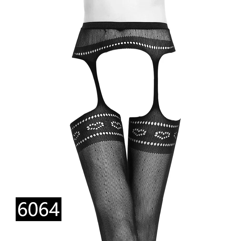 Black Lace Stockings Women Sexy Lingerie Stripe Elastic Stockings Black Fishnet Stocking Thigh Sheer Tights Embroidery Pantyhose