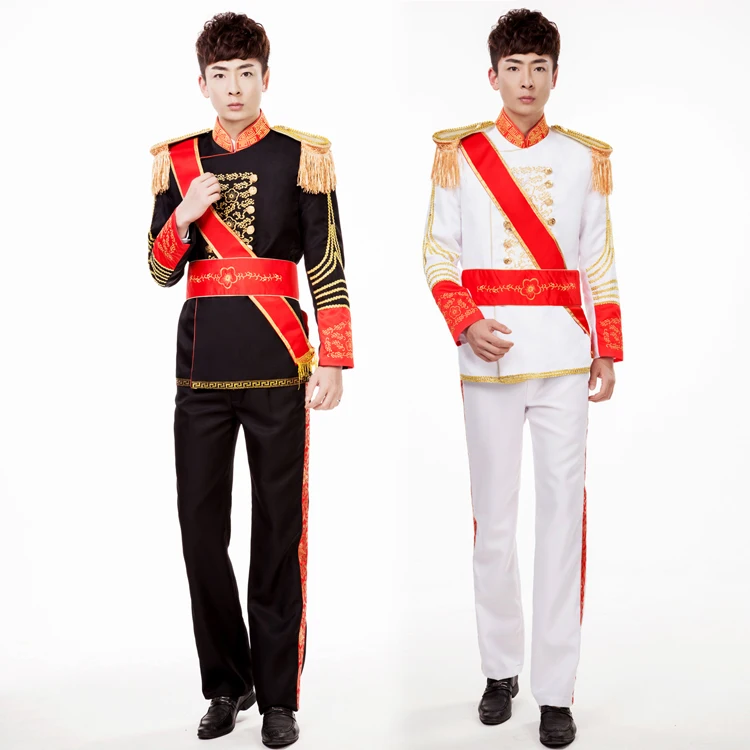 

New Hot Sale Polyester Men Dance Costumes Disfraces Hmong Clothes European Prince Clothing Set Fashion