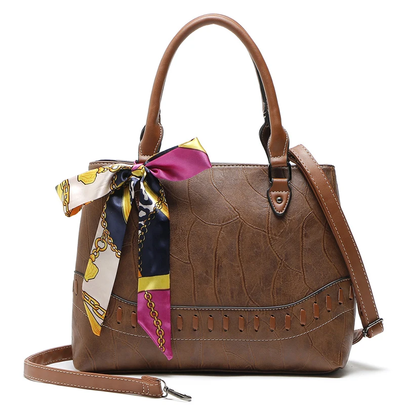 21club Brand PU Leather Scarves Women Bags Designer Shoulder High Quality Ladies Messenger Tote Bag Luxury Handbags | Багаж и сумки