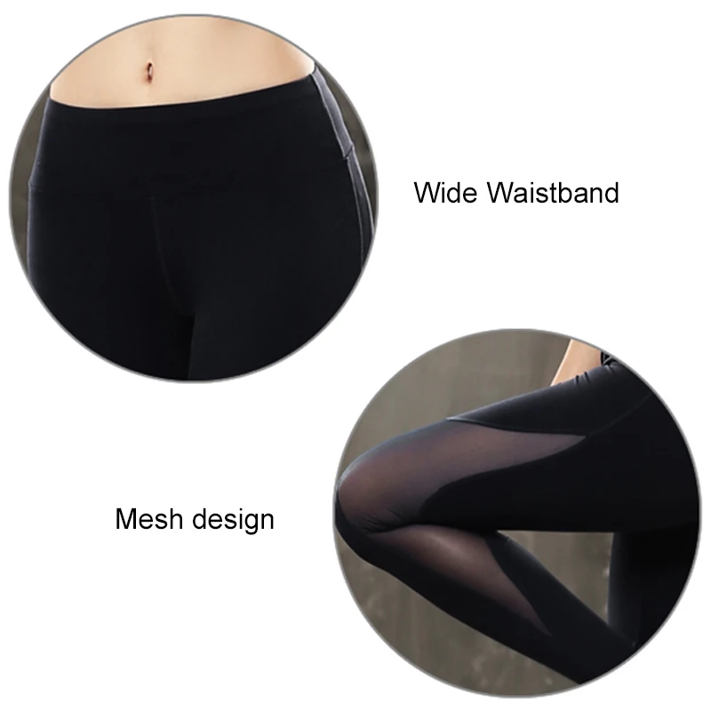 Детектор Сексуальные Леггинсы для йоги черные женские леггинсы с высокой талией