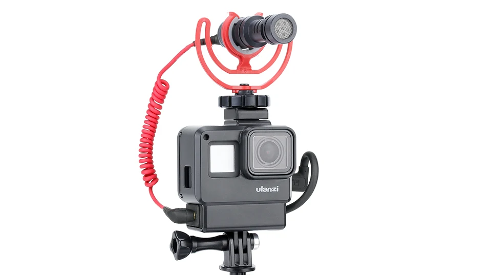 Защитная рамка для камеры Gopro Cage Hero 7 6 5 с фильтром, аксессуары для экшн-камеры с горячим башмаком для светящийся микрофон