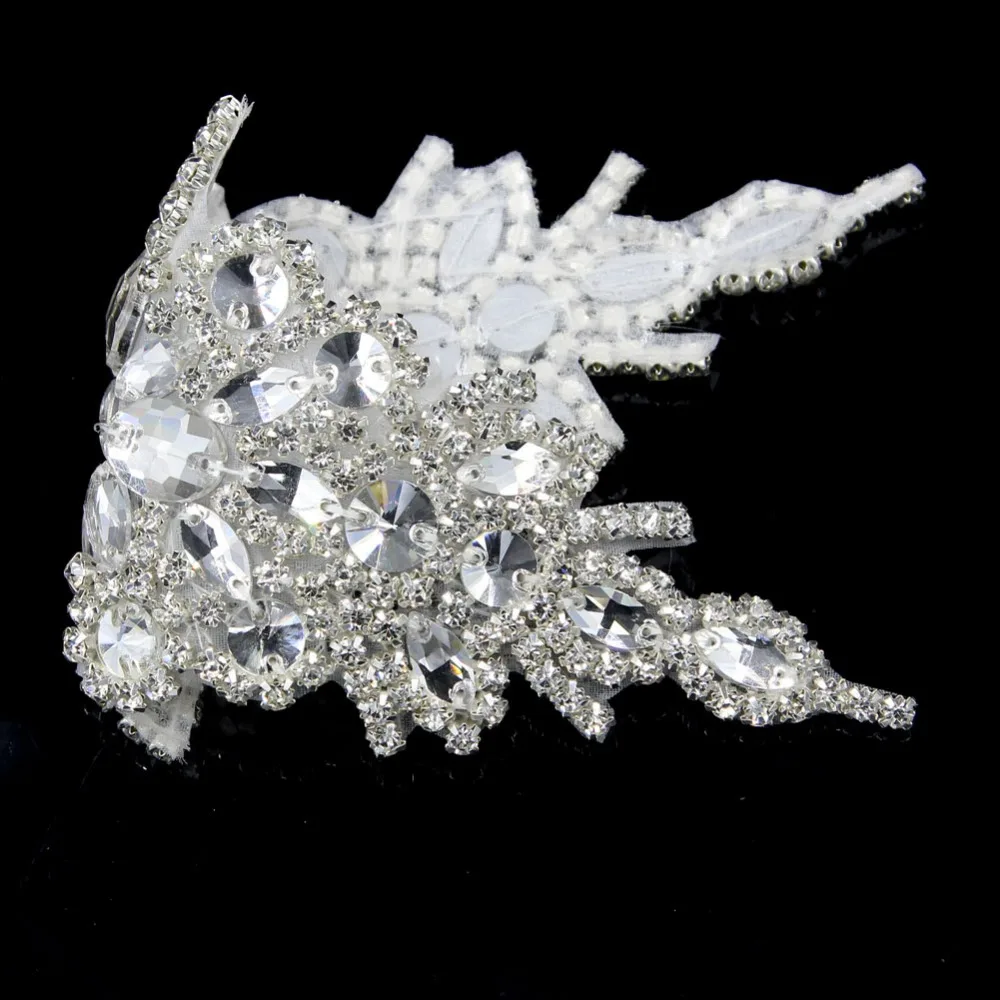 1 шт. BlingBling прозрачный цветок Хрустальное стекло серебро горный хрусталь