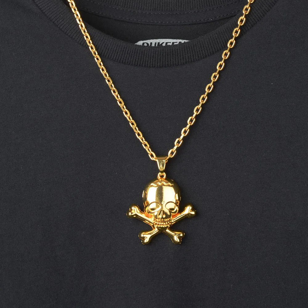 2019 Новый Goofan Хип Хоп Модный кулон Череп Скелет & ожерелье сплав крутые ювелирные