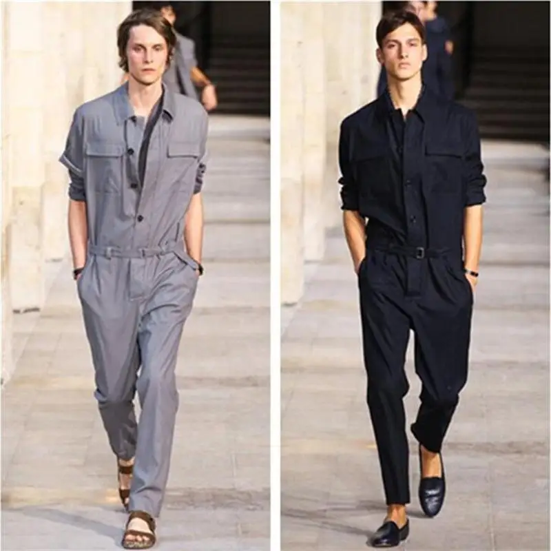 S-6XL!!Spring and summer jumpsuit trousers male loose fashion can be customized  overalls jumpsuit one piece trousers