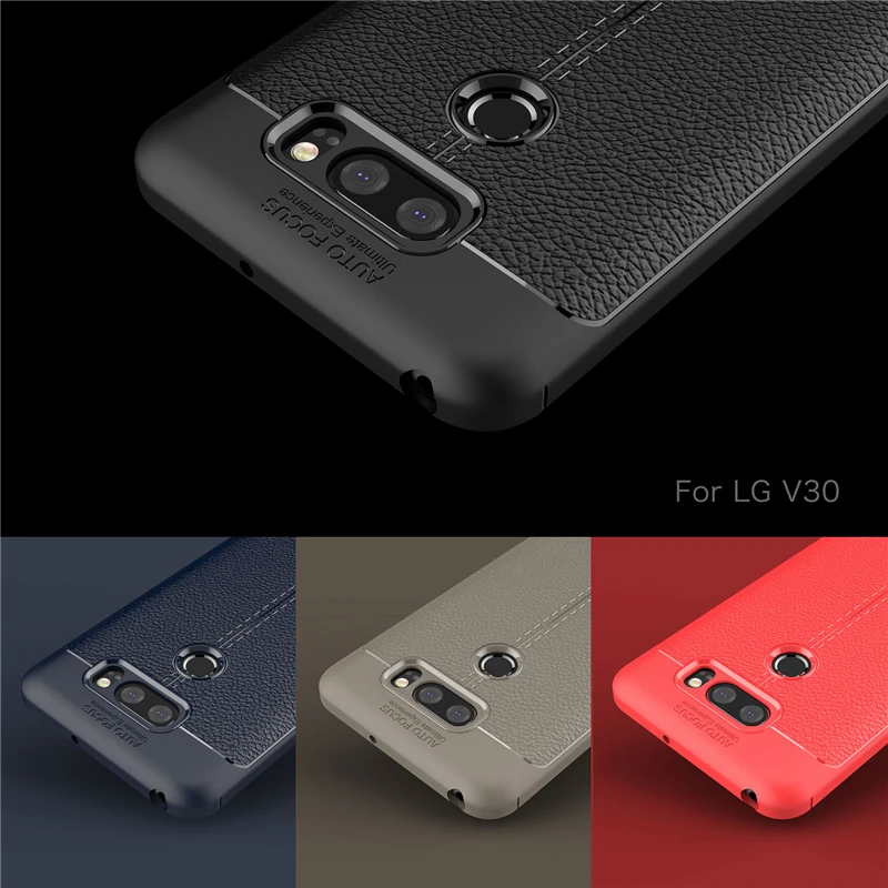 Для LG V30 чехол противоударный роскошный резиновый мягкий из ТПУ силикона для