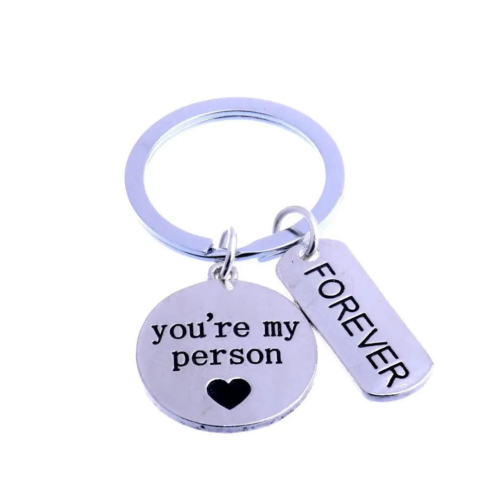Брелок Bespmosp с подвеской в виде сердца стильный брелок надписью You are My Person 7