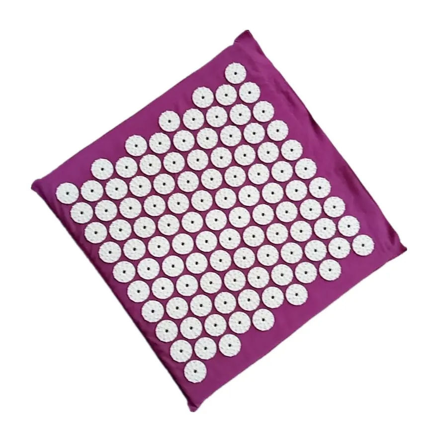 purple Размер 35*35 см) акупрессура коврик снимает стресс боль Акупунктура массажная подушка йога шип коврик бедра назад ноги тела массажный коврик - Цвет: purple