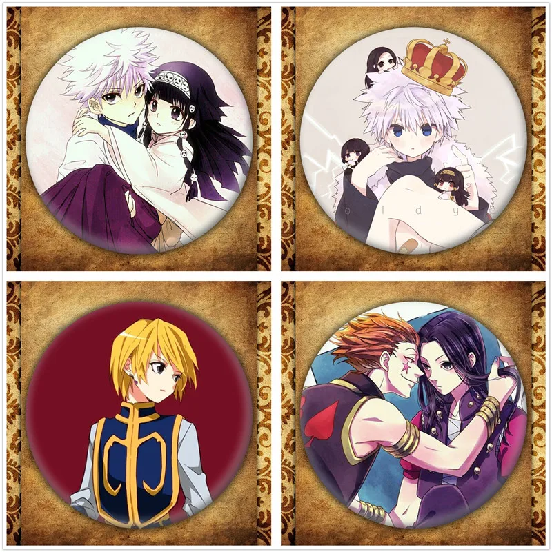 

Japanese Anime Hunter X Hunter Display Badge Fashion Cartoon Figure FREECSS Killua Zoldyck Brooches Pin Jewelry Accessories