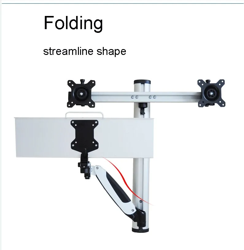 Алюминиевая Подставка для монитора WS09 с газовой пружиной и двойным экраном|screen
