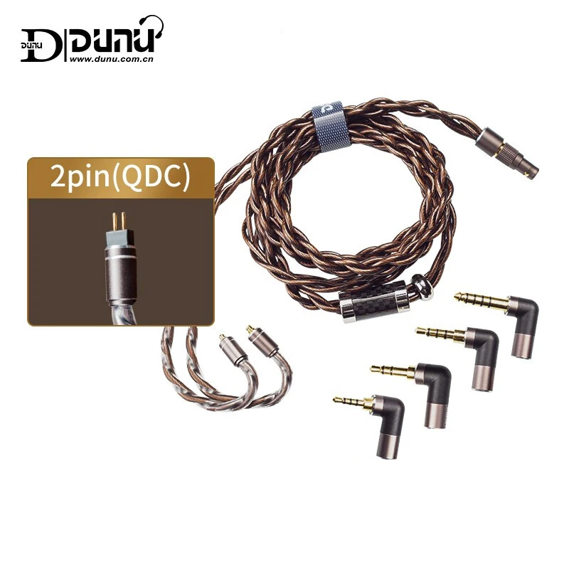 2 pin (QDC) Дуну Халк обновленный кабель для HIFI аудио наушников IME съемный MMCX 2 Pin 0,78 мм/QDC штекер с 4 разъемами - Цвет: 2 pin (QDC)
