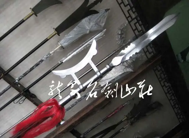 S2523 THREE KINGDOMS GENERAL LU BU Однорычажный топор копье FLAYER POLE ARM 79&quot|arm|arm 7 |