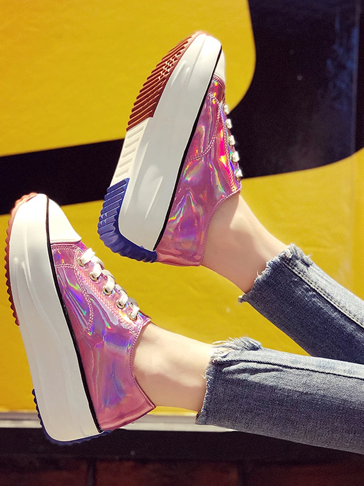 Женские кроссовки обувь на платформе Zapatos De Mujer неглубокие повседневные туфли с