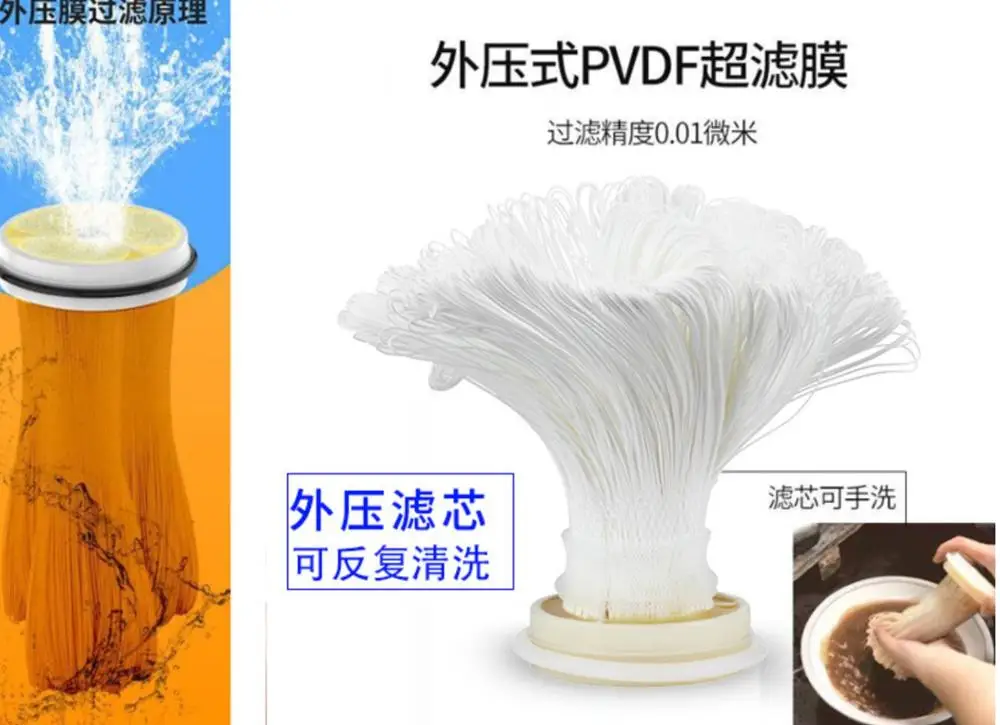 Новинка 2019 мембрана для ланча PVDF ультрафильтрации полых волокон MBR|Бутылки воды и