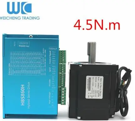 Nema23 замкнутый контур шаговый двигатель 2.0N.m 4 провода 285Oz-in D = 8 мм Nema 23 2.2Nm замкнутый контур шаговый двигатель сервопривод шаговый двигатель