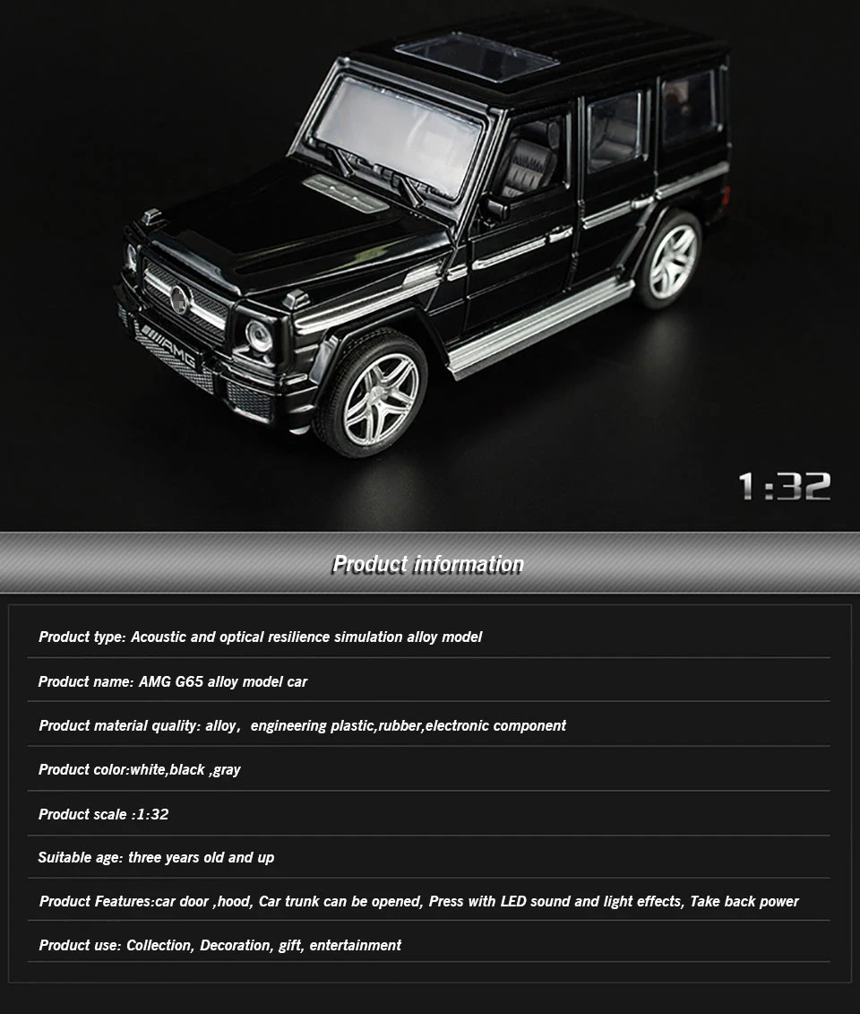 KIDAMI 1:32 Сплав MINIAUTO Ben GT& G65 оттягивающая литая под давлением модель автомобиля со звуком светильник подарок на день рождения игрушки для детей hotwheels