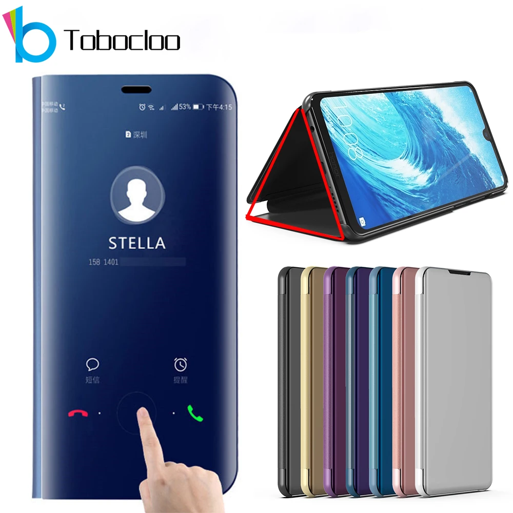 Умный зеркальный чехол для Samsung J4 J6 Plus 2018 J3 J5 J7 PRO 2017 PRIME 2 J2 A3 A5 A7 A6 A8 S8 S9 откидной