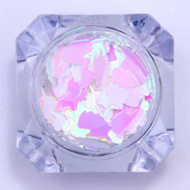 BORN PRETTY 1 коробка розовые блестки для ногтей AB Цвет радужные хлопья блестки для украшения ногтей маникюр DIY Советы