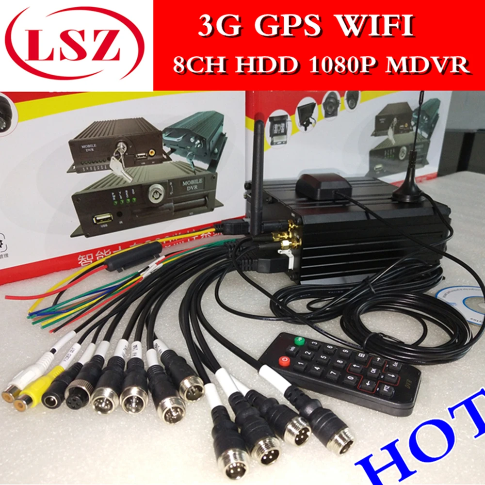 3G GPS WIFI MDVR 8 канальный жесткий диск монитор хост AHD 1080P два миллиона пикселей