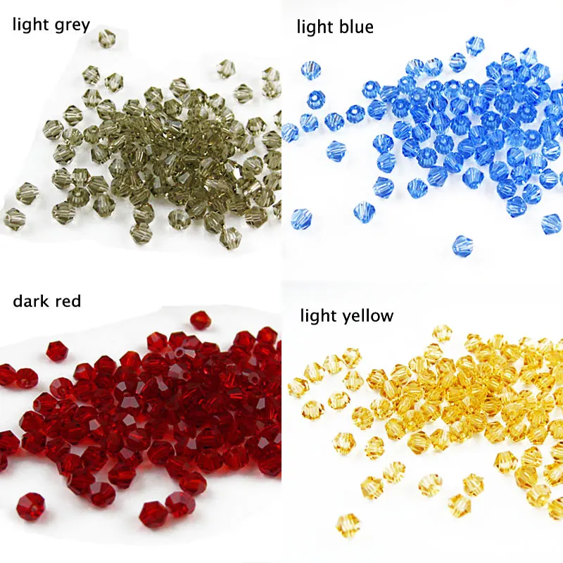 Бусины биконусные с ромбовидным кристаллом 3 8 мм 1 упаковка|beads loose|beads for diyglass beads |