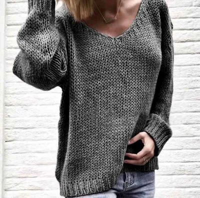 New v-neck sweater and loose sweater&ltbr&gt | Женская одежда