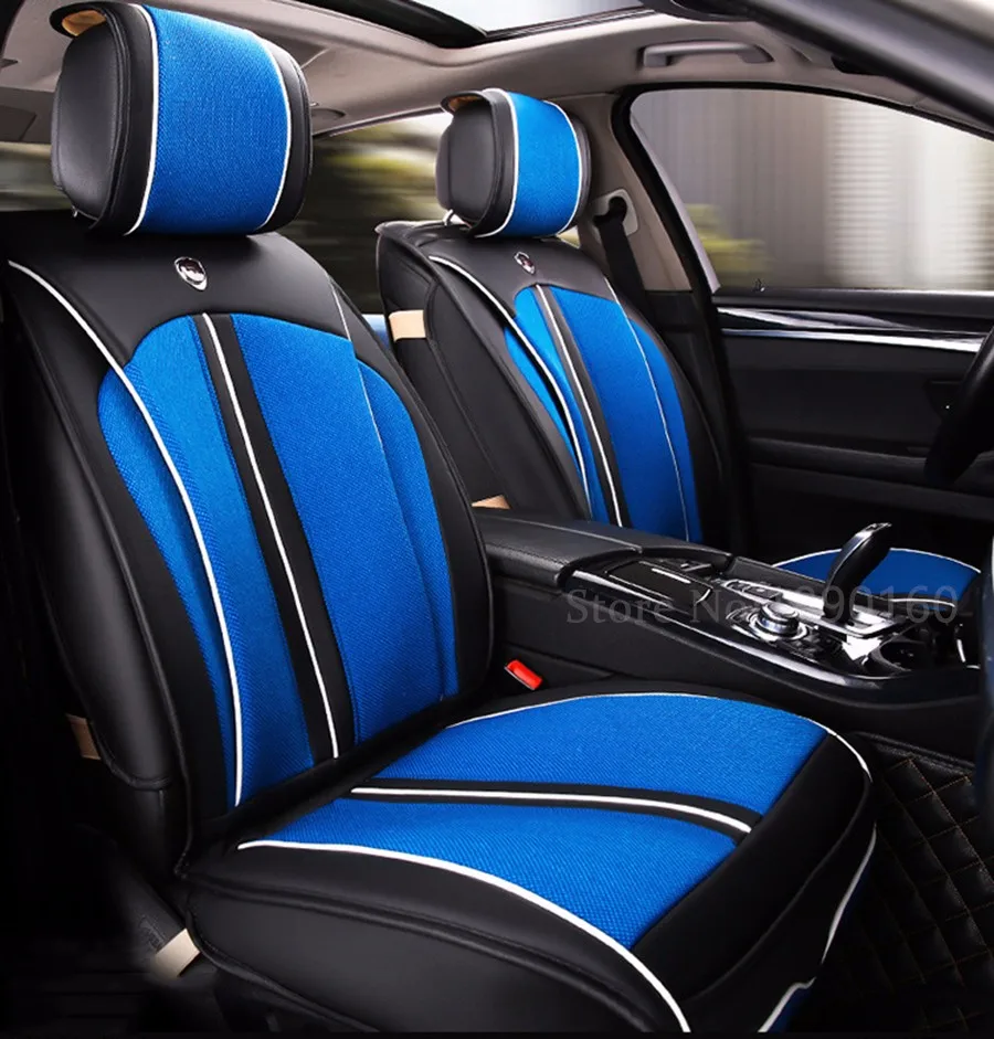 Универсальные кожаные чехлы для автомобильных сидений HUMMER H2 H3, автомобильные аксессуары для стайлинга, автомобильные наклейки, ковер 3D, черный/красный/белый/бежевый