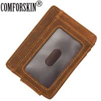 comforskin brand guaranteed genuine leather multi card bits large capacity unisex credit card holder 2018 universal id card case