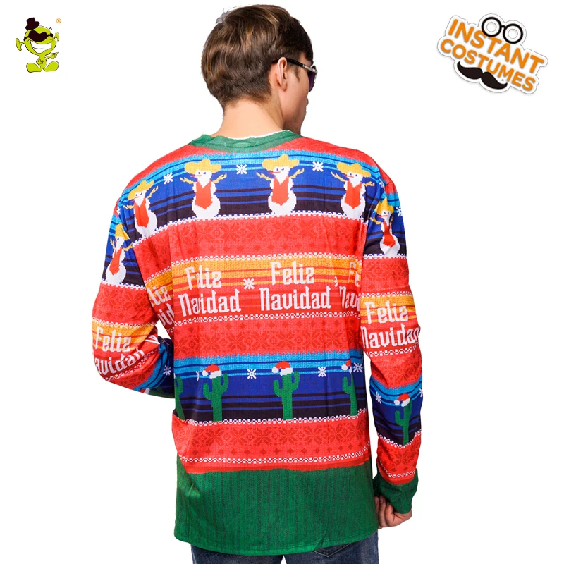 

Men's Merry Christmas 3 D Printing T-shirt Long Sleeve Tops New Design Spring Christmas Party Casual T-shirt Tops