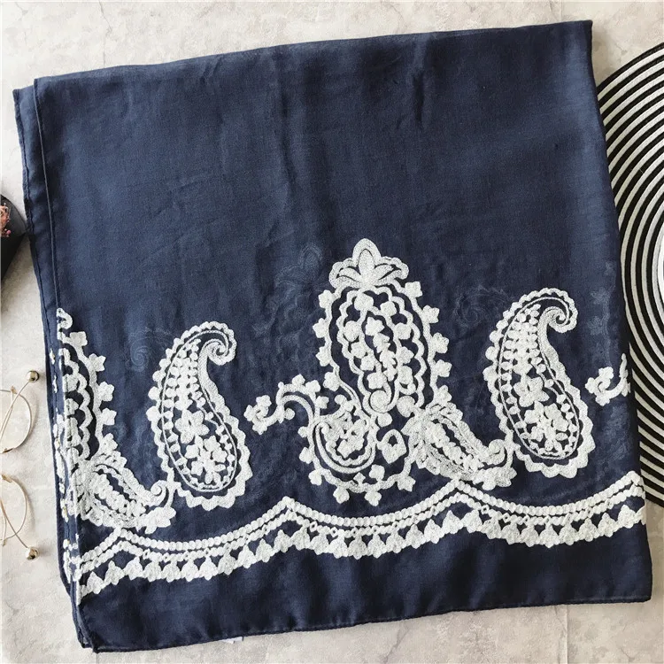 2017 Модные Винтажные шарфы с принтом пейсли женские вышитым цветочным узором