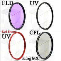 knightx 49 52 55 58 62 67 72 77 mm fld uv cpl lens filter for nikon canon sony lens accessories camera d5200 d3300 d3100 canon