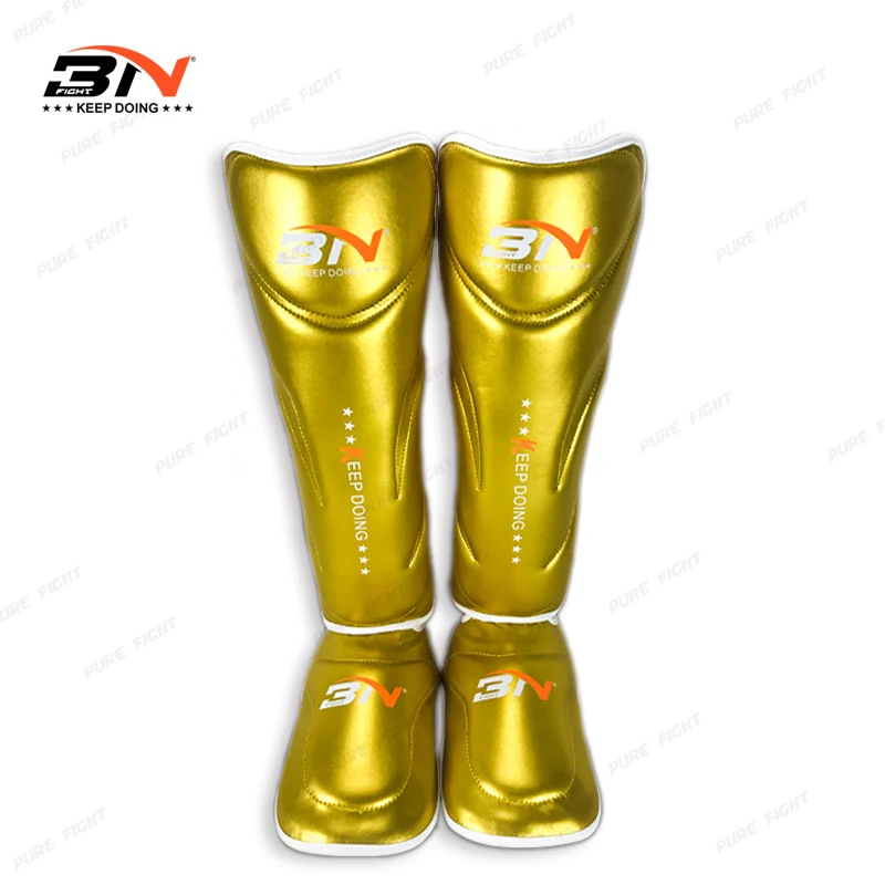 Champaign Gold Новинка, защита голени для бокса из микрофибры, защита голеностопа, золото, ММА, Муай Тай, тренировочные гетры, наколенники для кикбоксинга - Цвет: Champaign Gold
