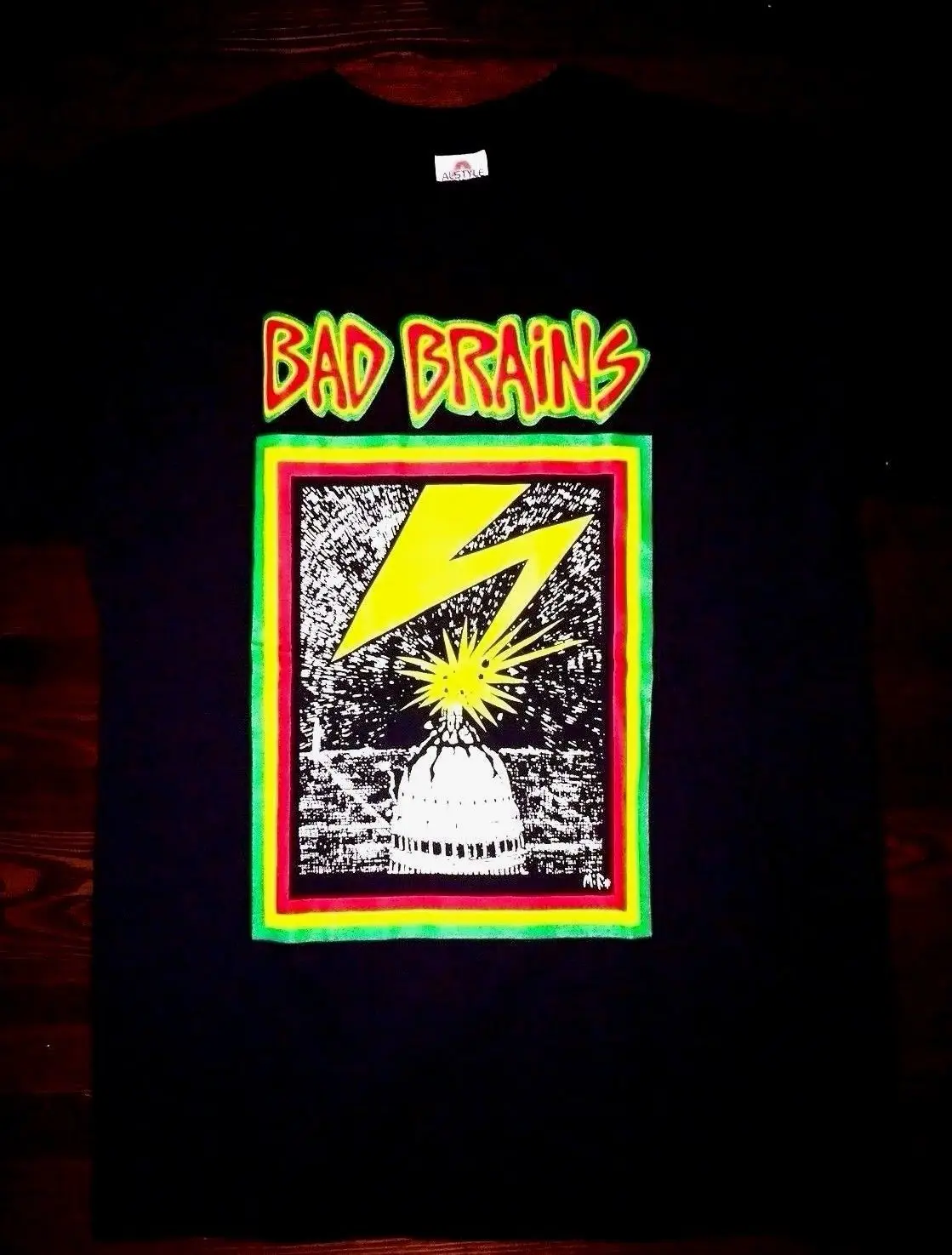 

Bad Brains - Capitol Logo T-Shirt Size (S,M,L,XL,3XL) Punk Rock Normal Short Sleeve Cotton T Shirts Punk Tops