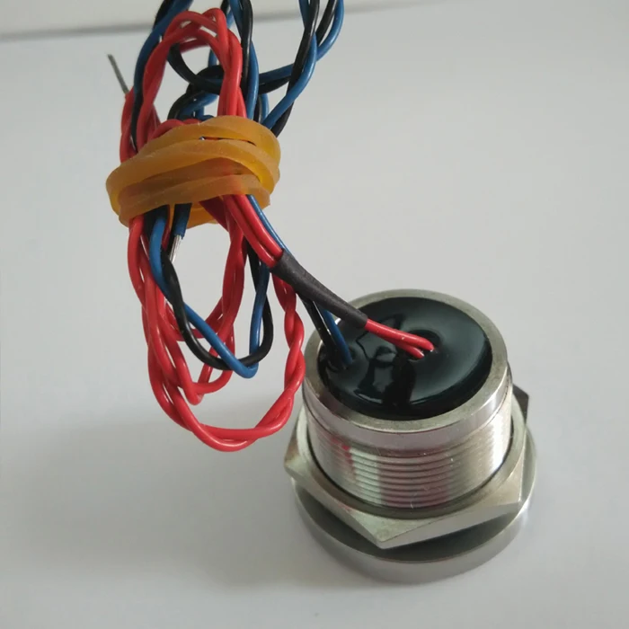 22 мм IP68 Водонепроницаемая плоская головка 4 5 200mA/1A 24VAC/DC сенсорный сенсор пьезо