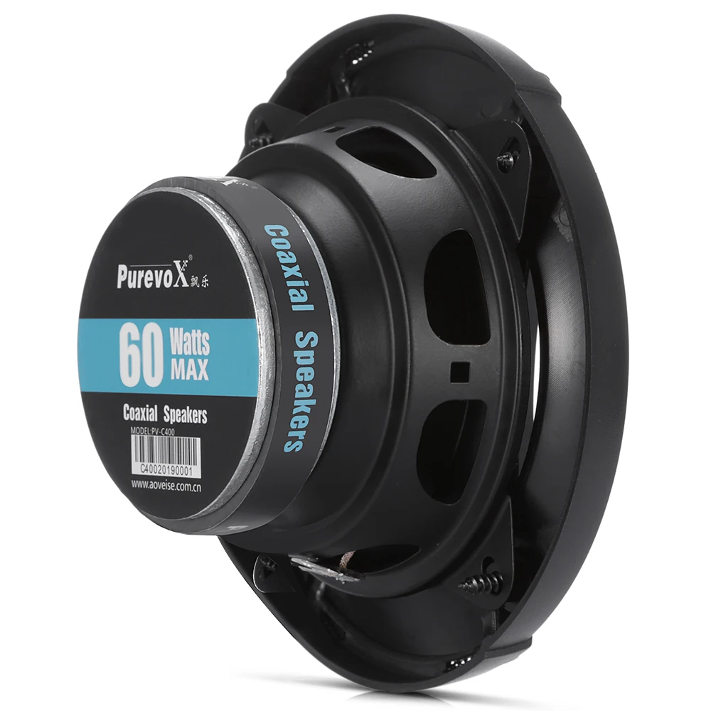 Purevox 4-дюймовый коаксиальный Динамик 20-60 Вт 2 Автомобильный пульт дистанционного