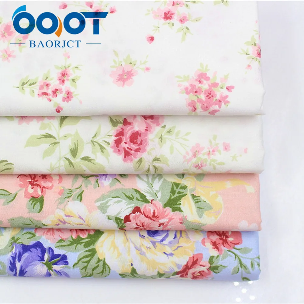 OOOT BAORJCT 178215 50 см * 160 4 стиля на выбор Цветочная хлопчатобумажная ткань сделай сам
