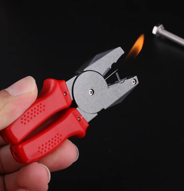Новая компактная струйная Бутановая Зажигалка креативные тиски Зажигалка надутая без газа