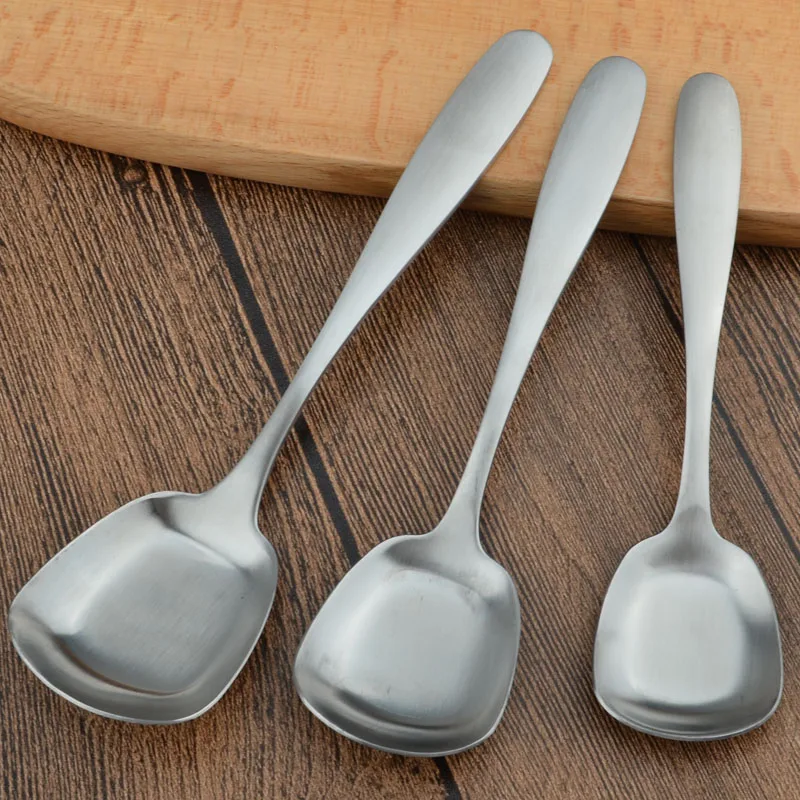 Квадратная плоская ложка из нержавеющей стали большой совок для супа риса мёда